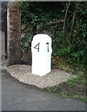 NY4365 : Old Milestone by the A6071, west of Smithfield by T Moore