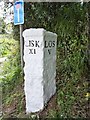 Old Milestone at Lower Trevollard crossroads