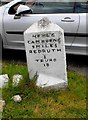 Old Milestone by the B3301, in front of Cornish Arms PH, Hayle