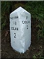 SW8862 : Old Milestone at Trevithick, St Columb Major by Ian Thompson