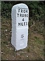 Old Milestone by the A390, east of West Langarth Farm