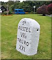 Old milestone by the A390 at No Man