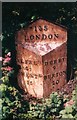 Old Milepost by the B6179, south of Ripley