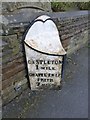 Old Milepost by the A625, Castleford Road, west of Hope