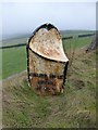 Old Milepost by the former A625, north of Rushop Hall