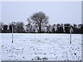 SK2731 : Snow-covered football pitch by Ian Calderwood