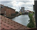 River Irwell looking towards Ordsall Chord Bridge