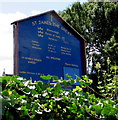 Information board for St James the Great, Westerleigh