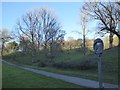 SX5255 : Path and signpost in Saltram Park by David Smith