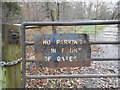 Old sign at the entrance to Twin Trees Farm