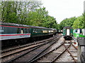 Carriage sidings at the west end of Alresford station