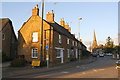 Row of houses on Church Street and spire of St Mary