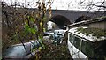 Abandoned vehicles next to the Saffron Brook