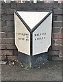 Milepost by the A461, Lichfield Road, Walsall Wood