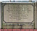 TG2809 : Memorial in disused cemetery (commemorative plaque) by Evelyn Simak
