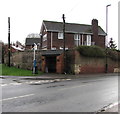 Bus stop and shelter on a Stonehouse corner