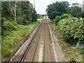 Railway towards Ash station