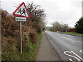 Warning sign - School, Bryn Road, Brynmenyn