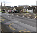 Junction of the A4065 Bryn Road and a side road, Brynmenyn