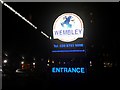 Sign at the entrance to Wembley International Hotel