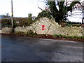 Postbox in a stone wall, Pencroesoped, Monmouthshire