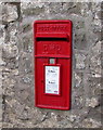 Queen Elizabeth II postbox in a stone wall, Pencroesoped, Monmouthshire