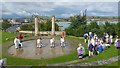 SZ0378 : Morris dancers in the amphitheatre, Prince Albert Gardens, Swanage by Phil Champion