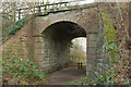 Path beneath disused railway, Bilton