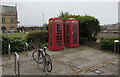 SS5533 : Grade II listed pair of red phoneboxes, Barnstaple by Jaggery