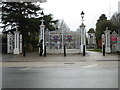 Gates and war memorial - Vivary Park