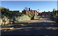 Station Road and the remains of the Great Western pub, Warwick