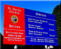 Information board at the entrance to St David