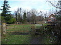 Public footpath on the former route of Smithies Lane