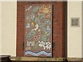 Mosaic on wall of Berkeley Primary School