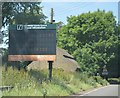 Roadside information and building, A40