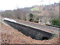 Railway line and bridge near Trelewis