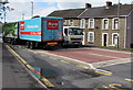 Argos lorry and trailer on the A472 in Hafodyrynys