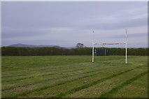 ST3453 : Goal posts, Dulhorn Farm by Richard Webb