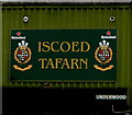 Iscoed Tafarn name sign, Underwood