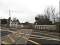 NZ2974 : Mineral railway level crossing, Seghill by Graham Robson