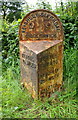 Milestone beside B6480 at Buck Haw Brow