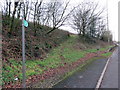 Llwybr yn gadael yr A48 / Path leaving the A48