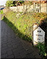 Old milepost in Kilgetty 22 miles from Carmarthen