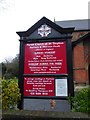 St Stephen, Warwick Road: notice board