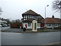 SE9825 : Elizabeth II postbox and telephone box, North Ferriby Post Office by JThomas