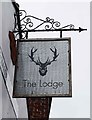 The Lodge (2) - sign, Baldwin House, Lombard Street, Stourport-on-Severn