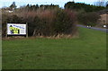 Me and My Girl advert at the edge of a Radyr hedge, Cardiff