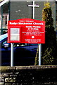 Radyr Methodist Church information board, Cardiff