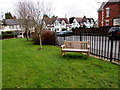 Memorial bench in a Radyr churchyard, Cardiff