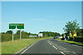 Partial road sign on A414